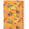 Esta libreta de Bangoberry brilla con su portada color naranja decorada con estrellas, flores y coloridos objetos. Perfecta para tus notas diarias, esta libreta de espiral ofrece estilo y funcionalidad en un diseño compacto y encantador.