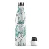 Botella térmica abierta que muestra la parte superior con su diseño ergonómico y tapa hermética. La combinación perfecta de arte y utilidad para el uso diario.