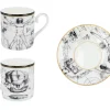 Set de dos tazas con diseños exclusivos basados en los dibujos de Leonardo Da Vinci. Decoradas con detalles dorados, estas piezas son ideales para coleccionistas o como un regalo especial para amantes del arte y la historia.