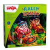 La caja del juego Rally Bambú presenta una ilustración llamativa de pandas conduciendo autos de bambú en una carrera salvaje. Diseñado para mayores de 6 años, este juego fomenta la diversión rápida y el espíritu competitivo.