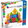 Un set colorido de 46 piezas de Magna-Tiles que incluye elementos de la serie microMAGS. Ideal para estimular la creatividad y la construcción en niños de 3 años en adelante, permitiéndoles crear estructuras complejas con formas geométricas.