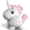 Una vez montado, el Unicornio Rosa de Eugy cobra vida con sus suaves tonos rosados y su encantador diseño. Este modelo no solo es una actividad divertida, sino también una decoración mágica para cualquier habitación.