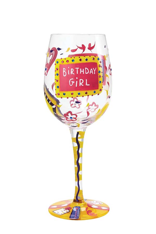 Celebra el cumpleaños con estilo con la copa "Birthday Girl" de Lolita. Decorada con vibrantes colores, detalles florales y un diseño único que destaca por su creatividad. Perfecta para regalar o disfrutar en ocasiones especiales.