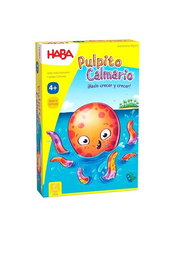 "Pulpito Calmario" es un divertido juego de composición y memoria donde los niños deben ayudar al pequeño pulpo a hacer crecer sus tentáculos. Ideal para estimular la memoria y la lógica en niños de 4 años en adelante.