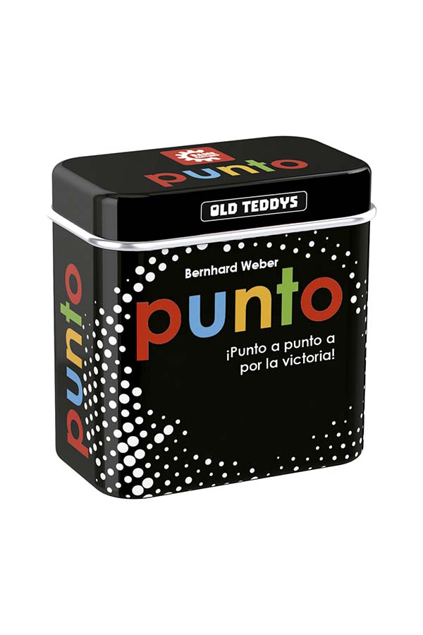 Juego de cartas Punto de Game Factory en una práctica lata metálica. Diseñado para 2-4 jugadores, combina estrategia e ingenio. Su objetivo es alinear cuatro cartas consecutivas del mismo color siguiendo reglas sencillas y rápidas. Ideal para toda la familia y perfecto para llevar a cualquier parte.