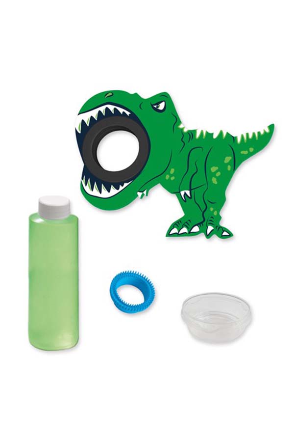 ¡Haz pompas de jabón con un toque jurásico! Este set de pompas de SES incluye un divertido diseño de dinosaurio con un aro para hacer pompas, una botella de líquido especial y accesorios para crear burbujas mágicas. Perfecto para los pequeños exploradores amantes de los dinosaurios.