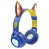 Imagen de los auriculares con las luces LED encendidas, brindando un efecto atractivo para los niños. Son perfectos para escuchar música, jugar o ver vídeos con estilo.