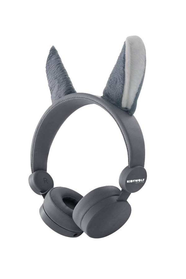 Elegante modelo con limitación de volumen a 85 dB y orejas magnéticas de lobo incluidas.