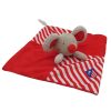 Dou Dou de peluche con diseño rojiblanco y el escudo del Atlético de Madrid. Perfecto para bebés atléticos que quieren soñar con goles y victorias.