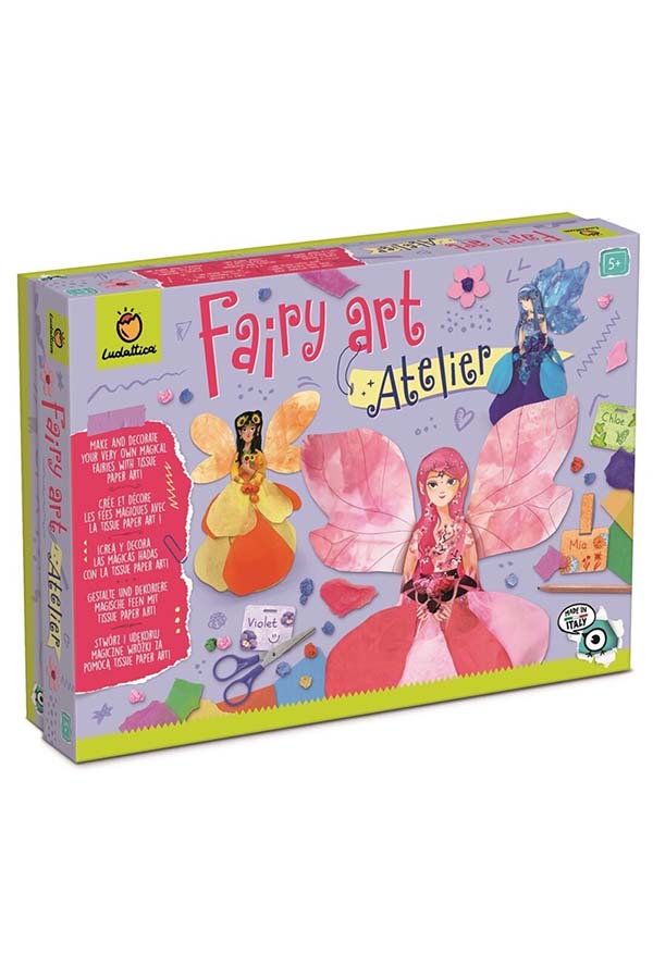 ¡Diseña y decora tus propias hadas mágicas con papel de seda! Este taller creativo incluye todos los materiales necesarios para dar vida a preciosas figuras con alas y vestidos coloridos. Recomendado a partir de 5 años.