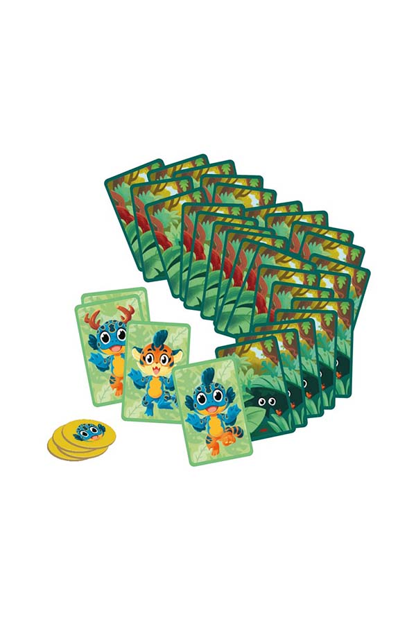 Incluye monedas de madera y cartas con ilustraciones coloridas. Perfecto para partidas rápidas y llenas de acción visual.