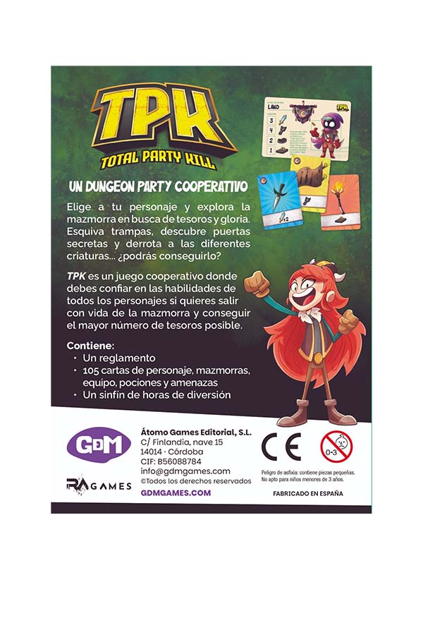 Explora, lucha, esquiva trampas y encuentra tesoros. TPK es pura emoción cooperativa en cada partida.