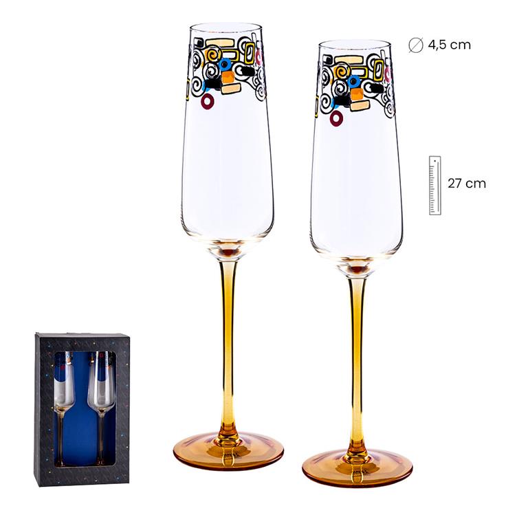 Set de 2 Copas de Cava Klimt