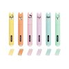 Pack de 6 mini rotuladores pastel con divertidos diseños de ositos y diferentes expresiones. Colores suaves y escritura fluida, perfectos para subrayar con estilo.