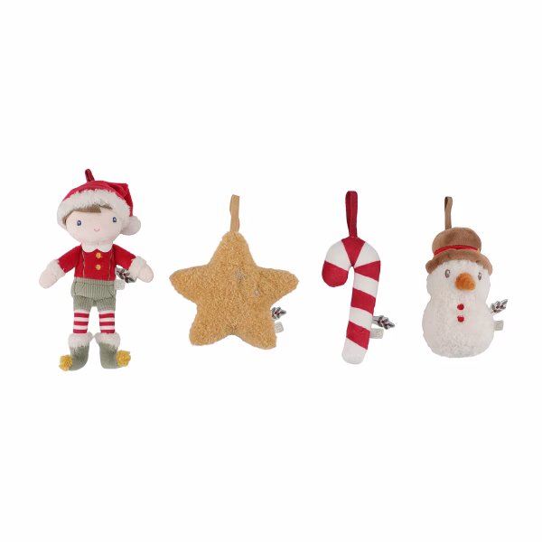 Alternative view of Adornos de peluche para árbol de Navidad – Little Dutch