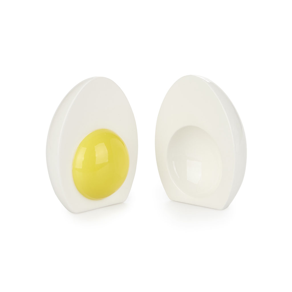 Set sal y pimienta Huevo blanco porcelana