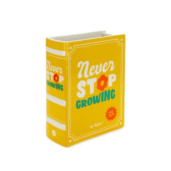 Alternative view of Florero Book amarillo cerámica