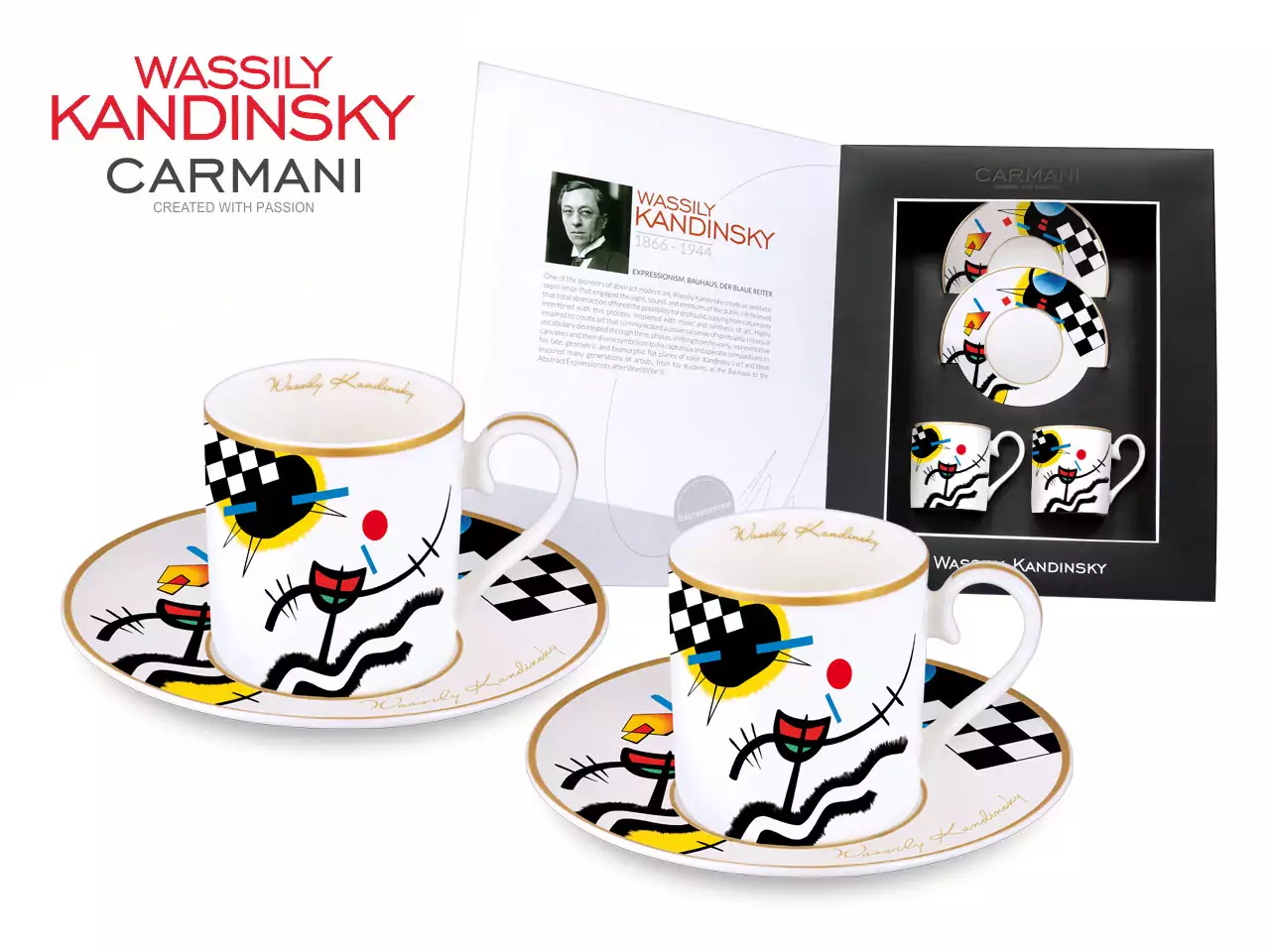 Juego de 2 tazas de espresso - Wassily Kandinsky - Sonidos contrastantes