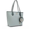 Bolso Nicole Lee azul vista lateral con diseño estructurado