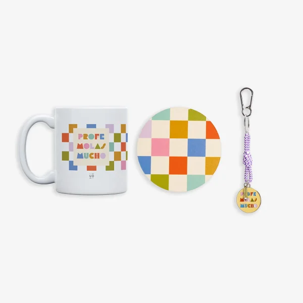 Kit Taza Llavero y posavasos para Profesores-UO