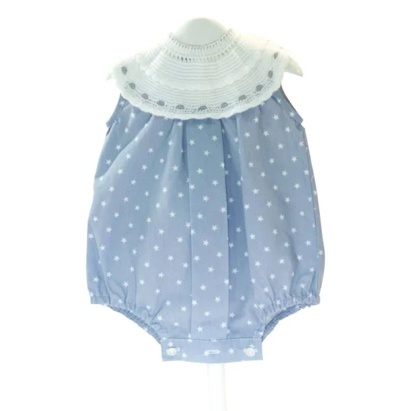 Pelele azul estrellitas para Bebé Reborn