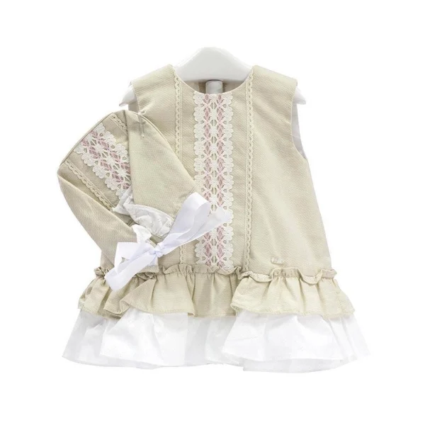 Vestido con Capota Sahara para Bebé Reborn