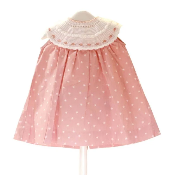 Vestido con estrellitas y punto para Bebé Reborn