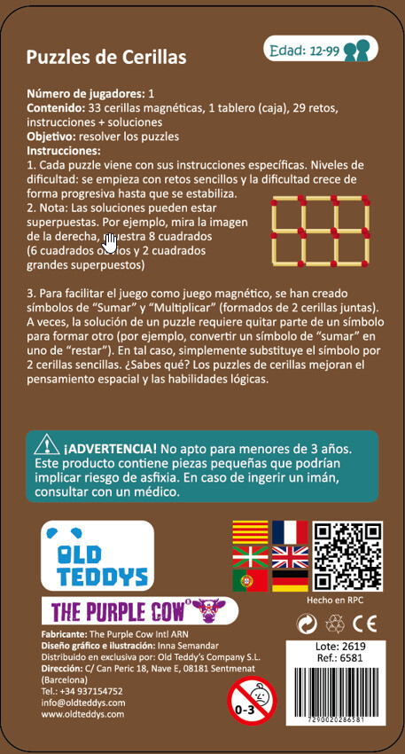 Alternative view of Juego Magnetico TO GO -Puzzles de Cerillas +12